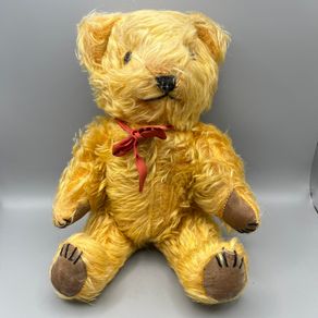 Vintage c.1950 British Chiltern Hugmee-Style Golden Mohair Teddy Bear - 30cm