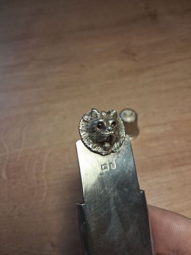 Early 20th Century Sterling Silver Money Clip and Thimble