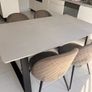 4 x JYSK velvet dining chairs - grey/black Image 2