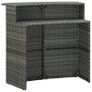Garden Bar Table Grey 120x55x110 cm Poly Rattan Image 4