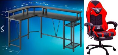 Computer Gaming Desk and Chair