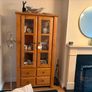 solid oak glass cabinet Image 4