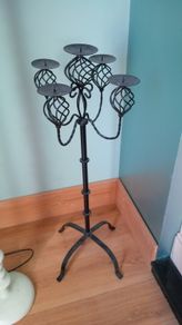 Black Wrought Iron Candle Holder