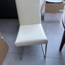 4 cream leather dining chairs Image 2