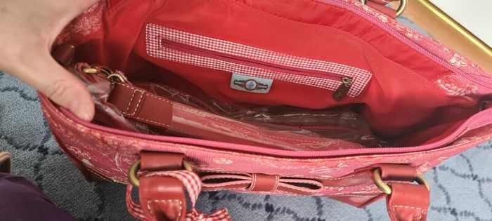 Brand New Pip Studio Designer Pink/Red Patterned Handbag