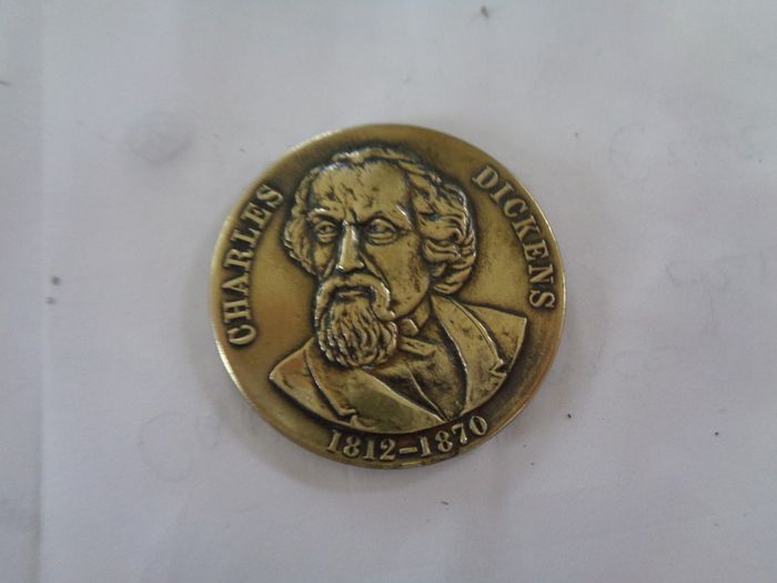 Charles Dickens Bronze Medal for Sale