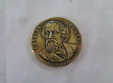 Charles Dickens Bronze Medal for Sale