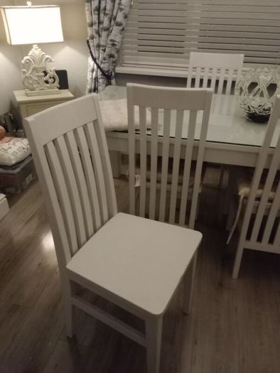 Table and six chairs