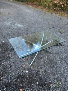 Glass coffee table