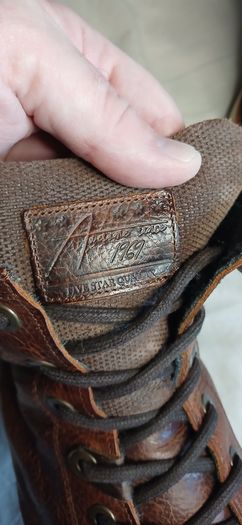 Mens brown bullboxer leather boots EU 46, UK 11