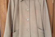 Beige ladies winter coat (size 16)- barely worn