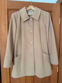 Beige ladies winter coat (size 16)- barely worn
