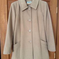 Beige ladies winter coat (size 16)- barely worn