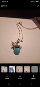 Vintage Turquoise Cabochon in a Rearing Unicorn Fantasy Pendant
