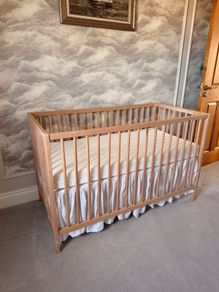 IKEA cot with baby elegance breathe dry mattress