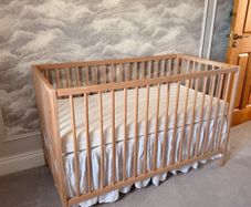 IKEA cot with baby elegance breathe dry mattress