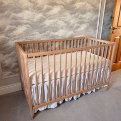 IKEA cot with baby elegance breathe dry mattress