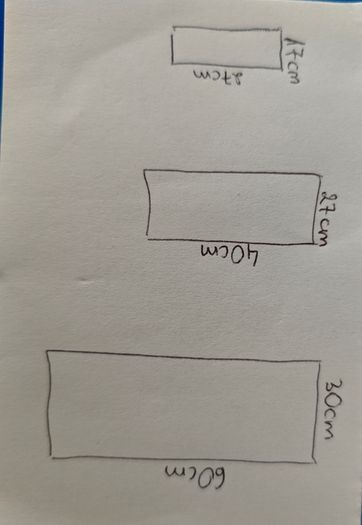 Set of 3 white shelves