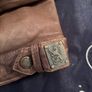 Womens Brown leather jacket size 12-14uk Image 5