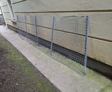 3 Galvanised Welded Wire Mesh Panels and 10 galvanised steel posts