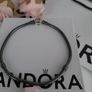new genuine pandora oxidised bracelet with silver clasp Image 3