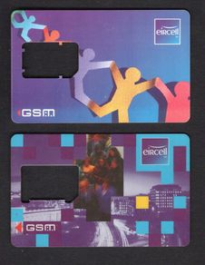 Pair of Eircell GSM Sim Card (Eircell people chain & Eircell Rush Hour) Card