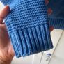 Alex Gore Brown Cornflower blue 100% wool Saturday sweater size small Image 3