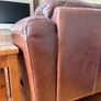 Luxury brown leather sofa set - 3 seater, 2 seater& Armchair. Image 6
