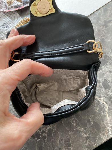Cute Small Quilted black cross over bag