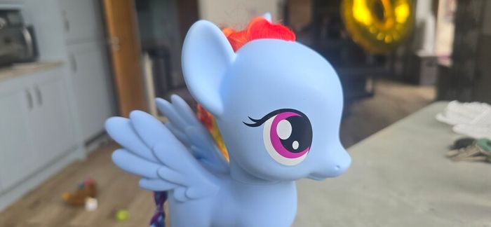 8 inch Rainbow Dash Styling Large braided Hair Brushable 2013 HTF MLP G4 My Little Pony