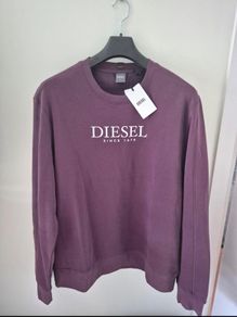 Diesel Mens Alec Damson Plum Sweatshirt