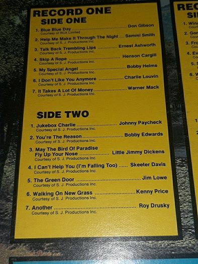 record 3 album set country hit parade
