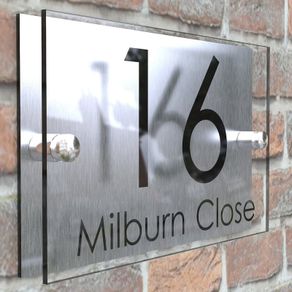Bespoke Modern Contemporary Property Number Door Sign Plaque door number with your address