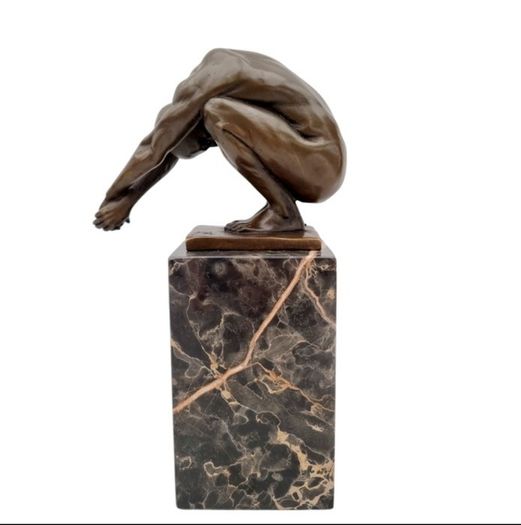 Milo (1910-1978) The Diver - Bronze, Marble, Signed