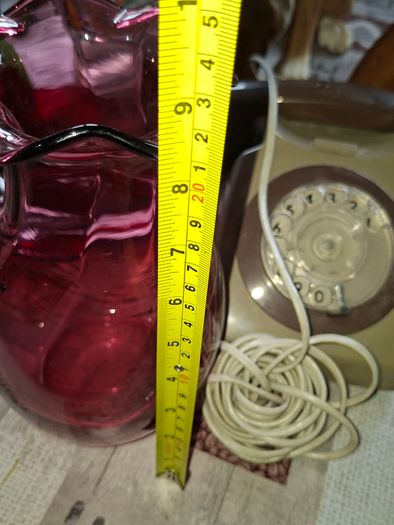 Beautiful Large Cranberry Glass Jug in Good Condition no chips or cracks Postage Available