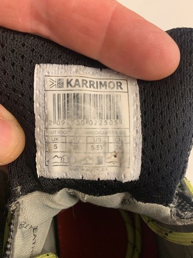 Kids Karrimor Hot Rock size UK5 walking boots