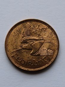Ireland 1966 UNC Farthing 60 years old Irish 1/4 d Feoirling coin