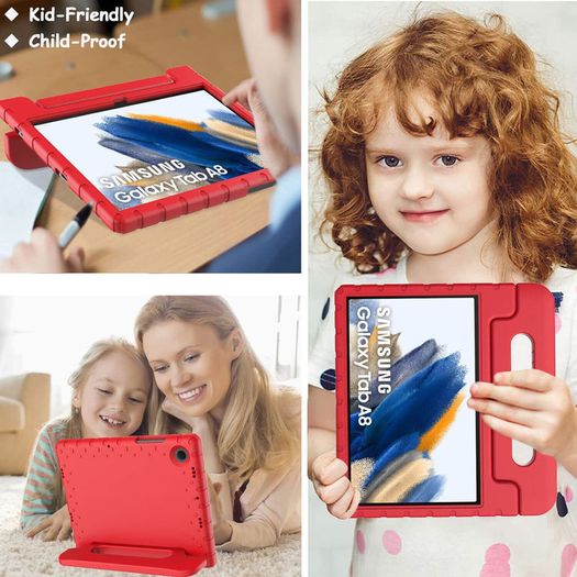 For Samsung Galaxy Tab A8 10.5 2021 Case Kids Shockproof Tablet Smart Cover EVA New Red - FHT14SMTK1