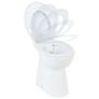 High Rimless Toilet Soft Close 7 cm Higher Ceramic White Image 3