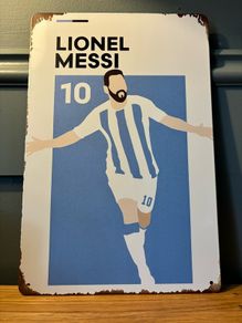 Messi Tin Metal Sign