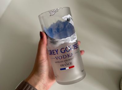 Handcut glass bottle