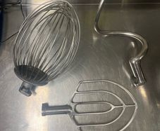 Commercial Mixer Attachments of Whisk, Dough Hook & Paddle Beater