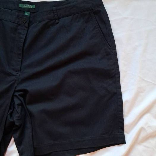 Ralph lauren cotton shorts size 42 waist 20" long Black In like new condition
