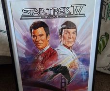 Autographed star trek 4 poster William Shatner