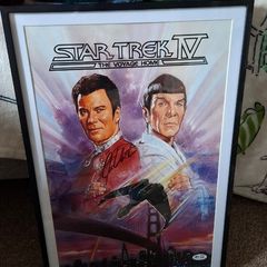 Autographed star trek 4 poster William Shatner