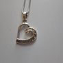 Sterling Silver Heart Necklace With Cubic Zirconia Image 3