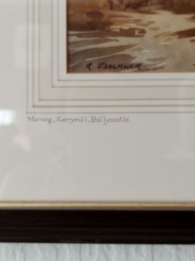 PRICE DROP - Richard Faulkner Watercolour Painting - Ballycastle