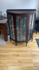 vintage glass cabinet