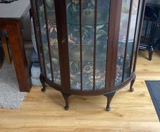 vintage glass cabinet