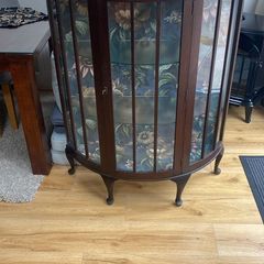 vintage glass cabinet